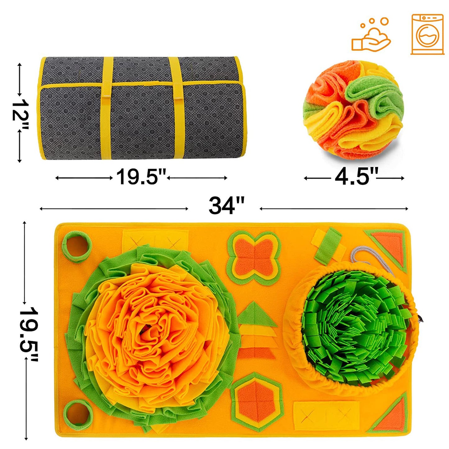 Interactive Pet Snuffle Mat - Mental Stimulation Puzzle Toy for Dogs